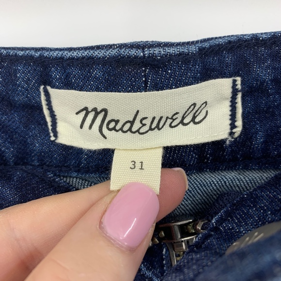 Madewell Denim Utility Zip Skirt Dark Wash Sz 31 - Picture 6 of 11